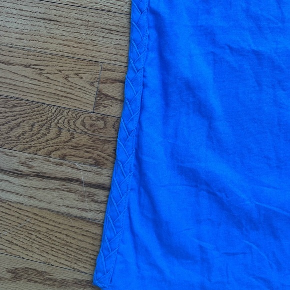 Jason Wu Women’s Linen Blend Vibrant Blue Wide-Leg Pants Braided Detail Size 12 - Picture 2 of 6